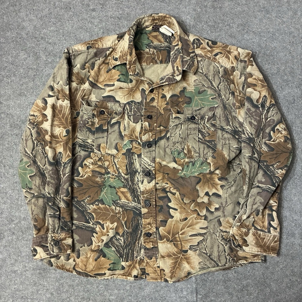 Walls Workwear Vintage Realtree Advantage Camo Shacket Fits Mens Large USA 80s
